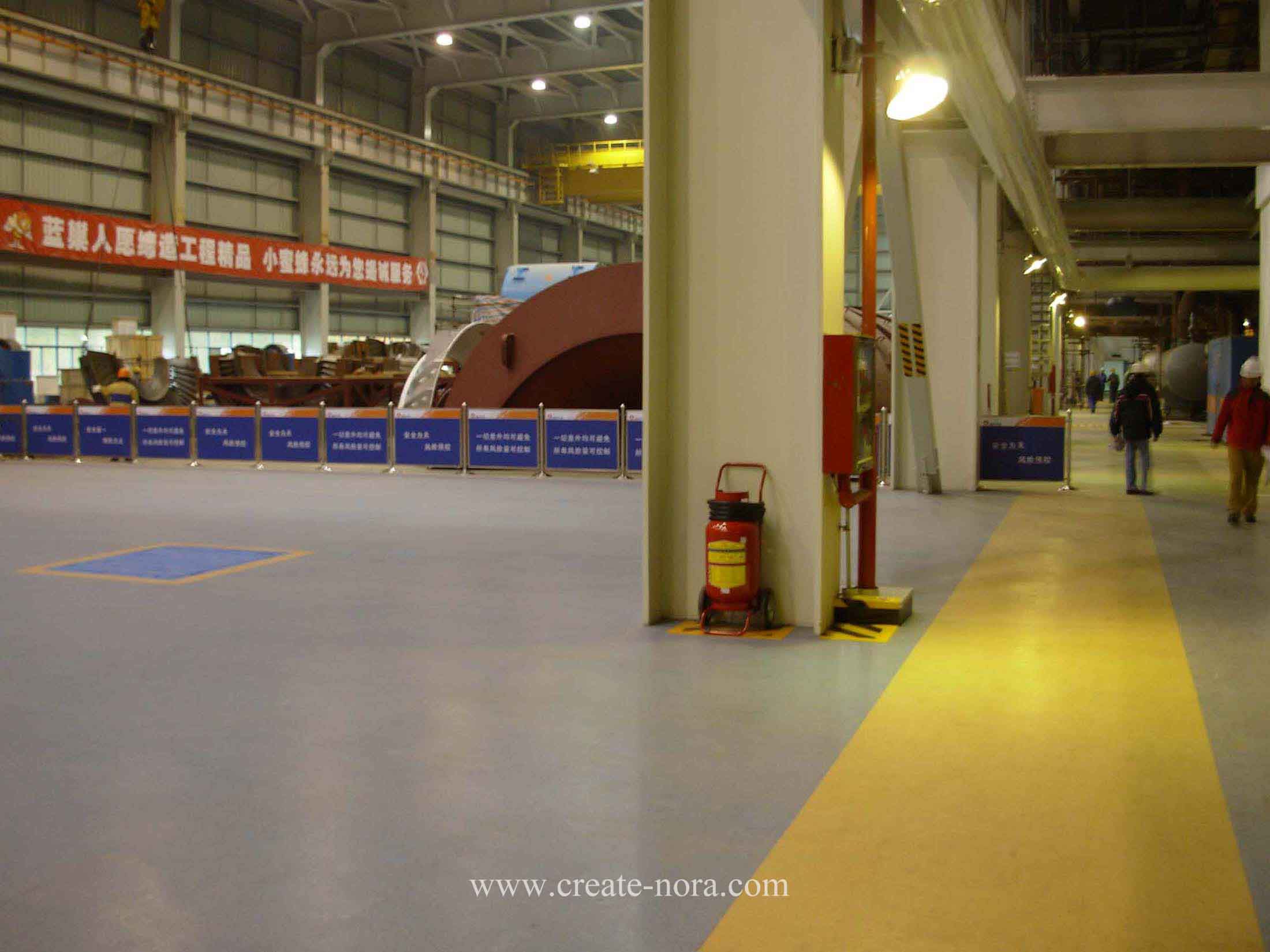 the photo of nora rubber flooring in Ninghai Power Plant 4